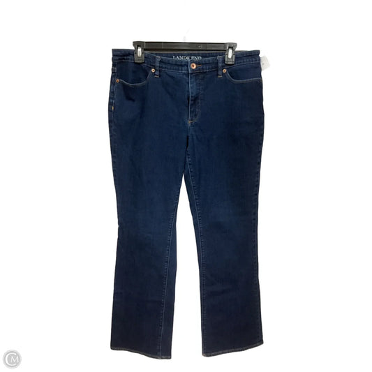 Jeans Boot Cut By Lands End In Blue Denim, Size: 12