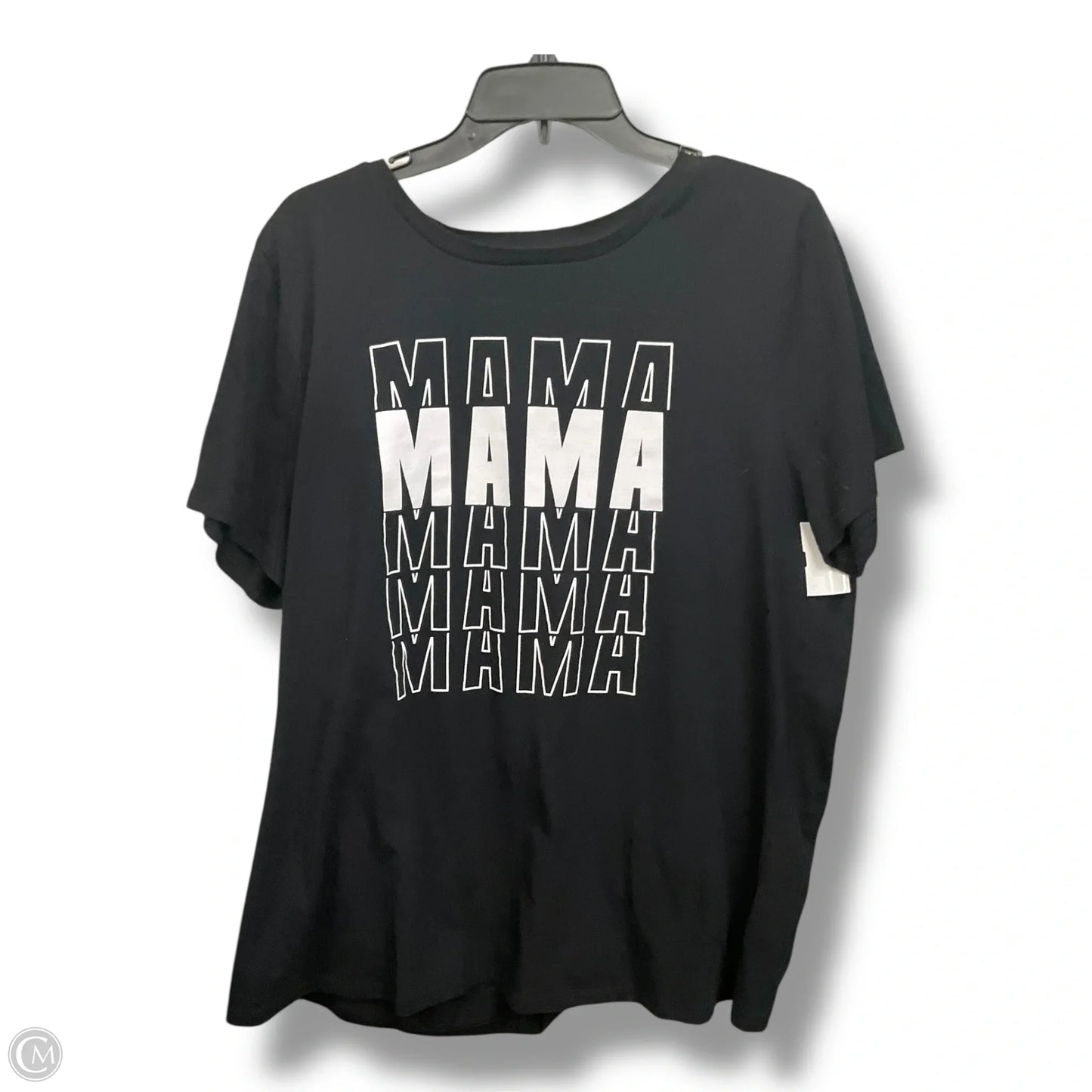 Top Short Sleeve By Lane Bryant In Black, Size: 2x