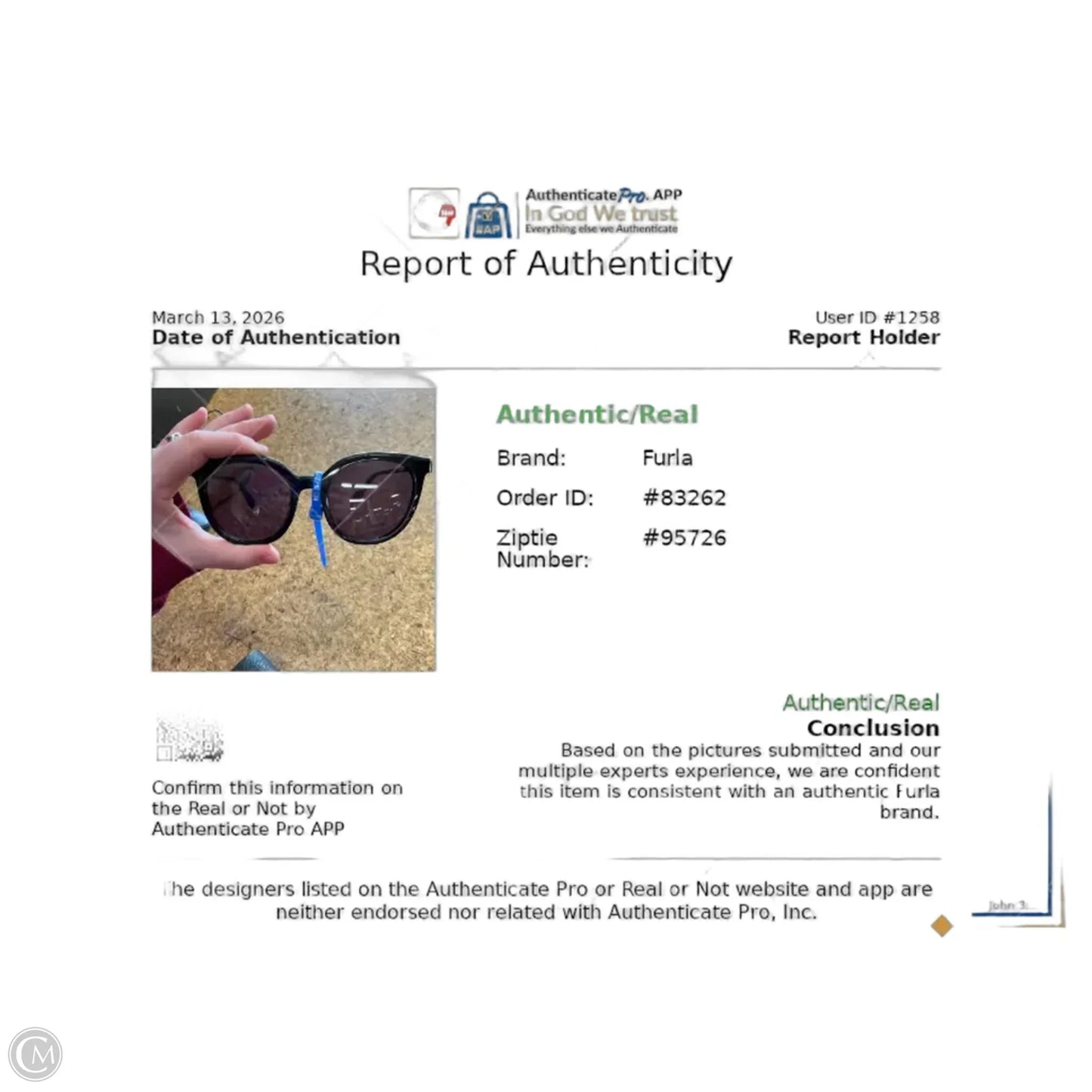 Sunglasses Luxury Designer By Furla