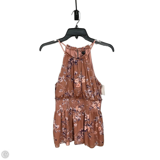Top Sleeveless By Express In Floral Print, Size: S