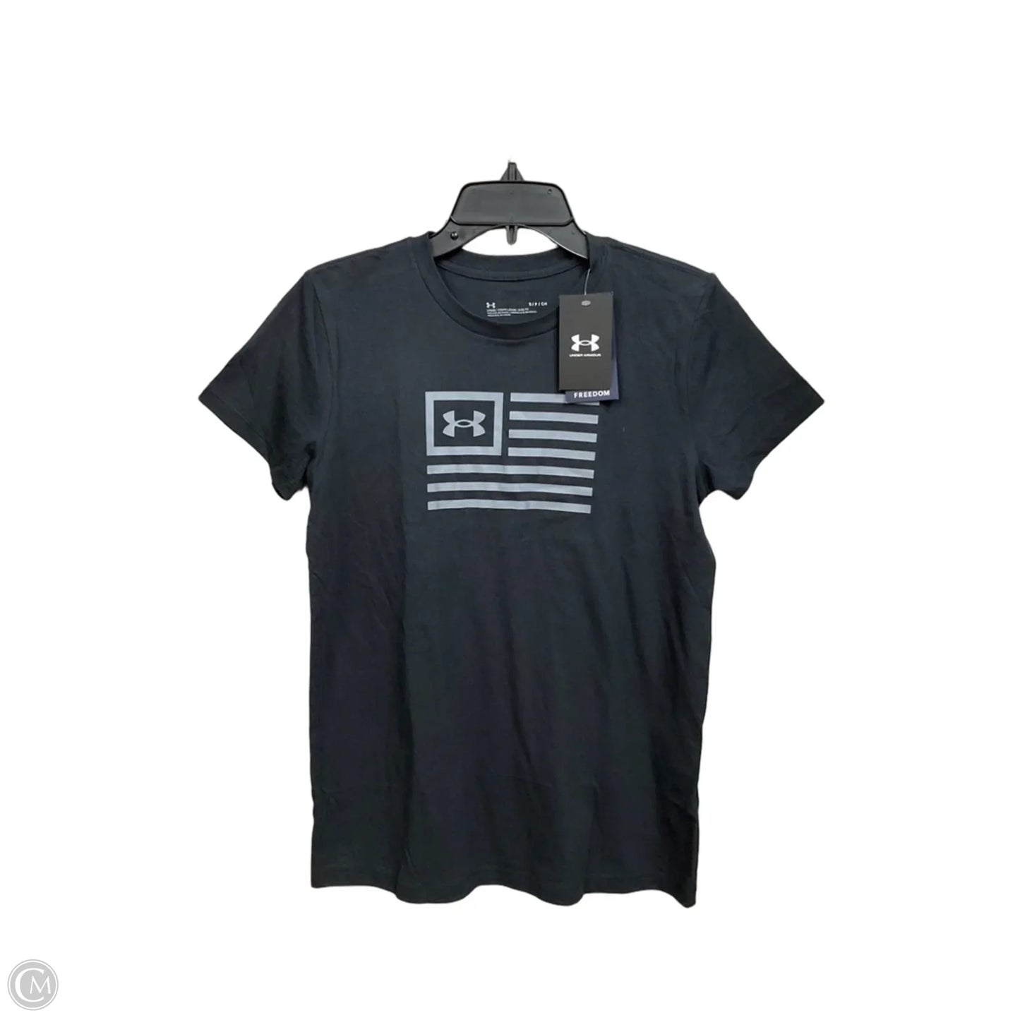 Athletic Top Short Sleeve By Under Armour In Grey, Size: S