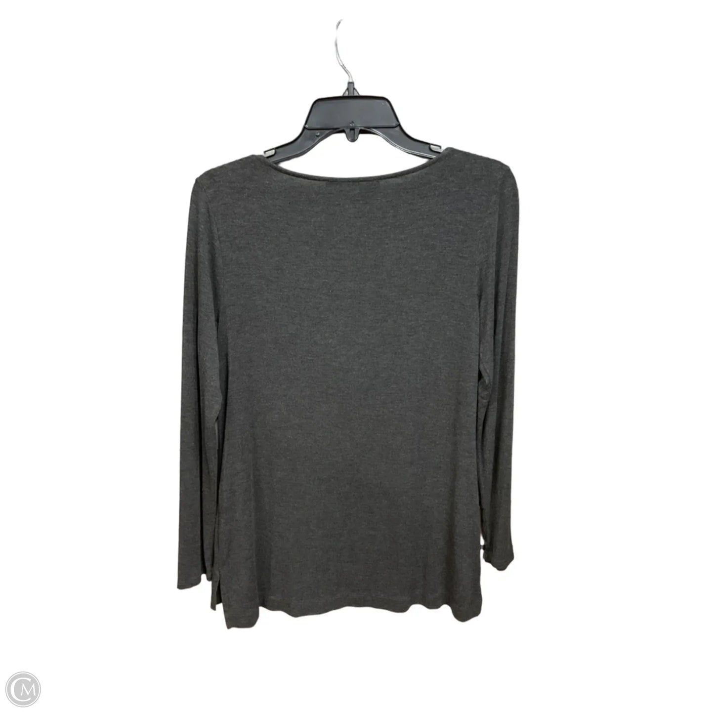 Top Long Sleeve Basic By White House Black Market In Grey, Size: S