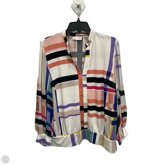 Top Long Sleeve By New York Jean Company In Multi-colored, Size: L