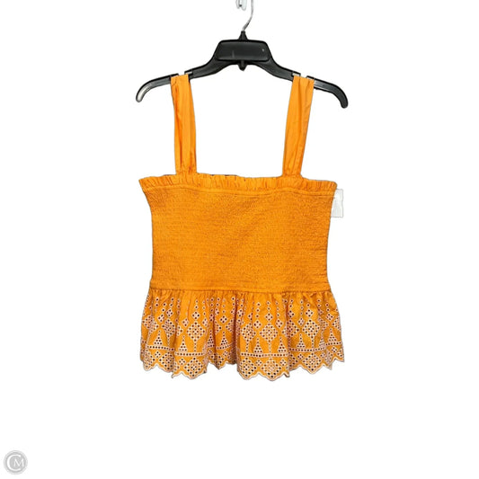 Top Sleeveless By Loft In Orange, Size: L