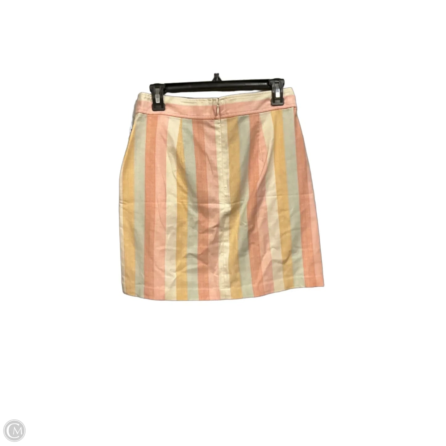 Skirt Mini & Short By Loft In Striped Pattern, Size: 2