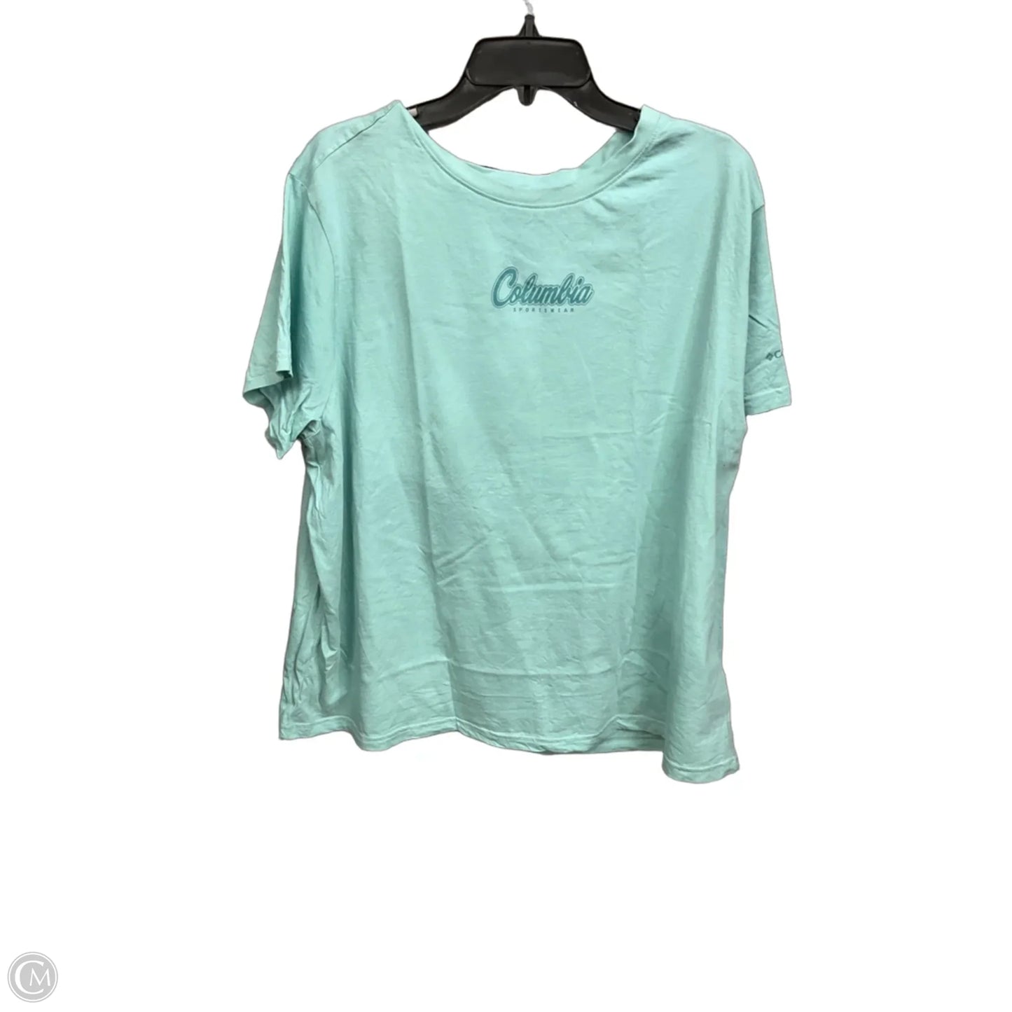 Athletic Top Short Sleeve By Columbia In Teal, Size: 2x