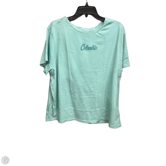 Athletic Top Short Sleeve By Columbia In Teal, Size: 2x