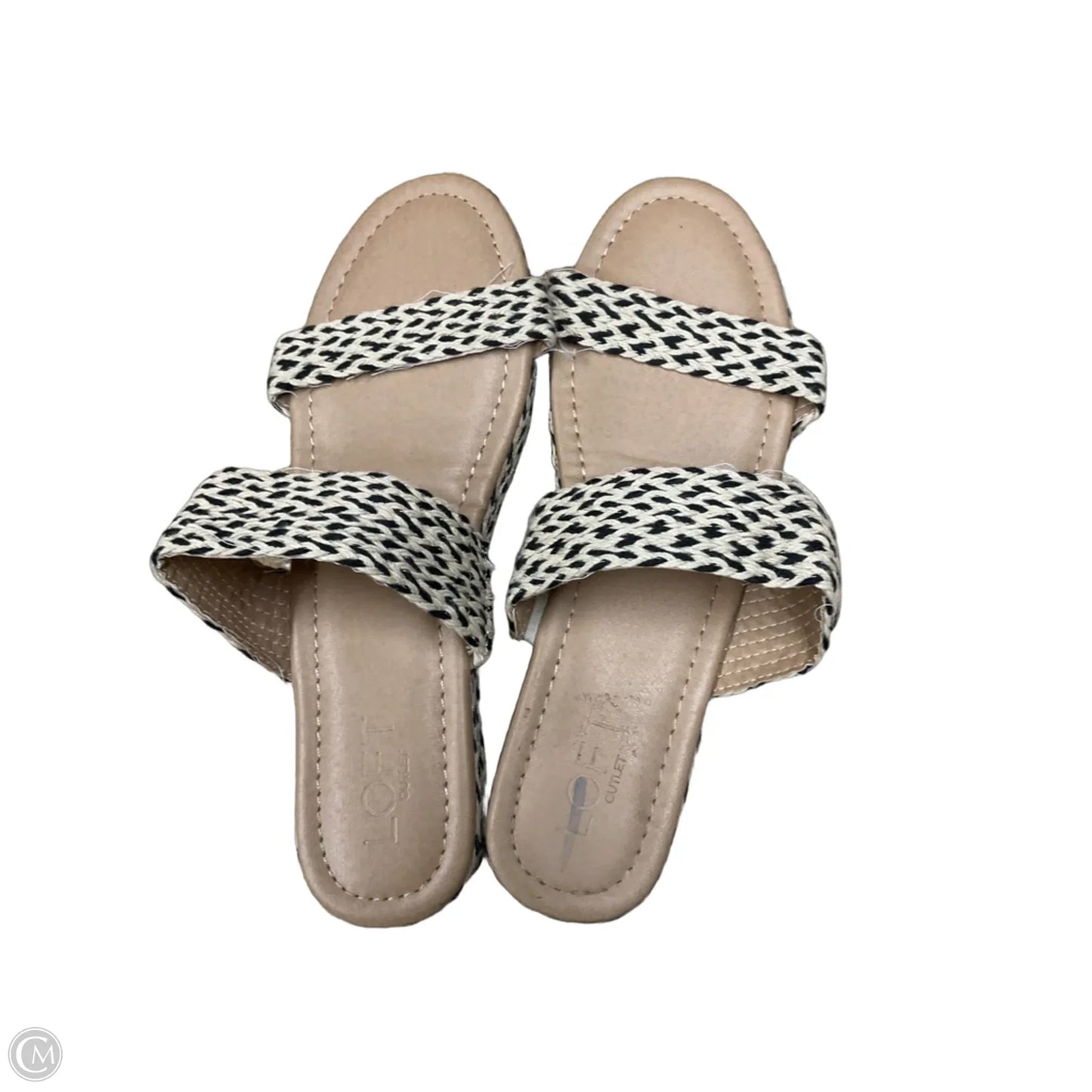 Sandals Flats By Loft In Animal Print, Size: 9