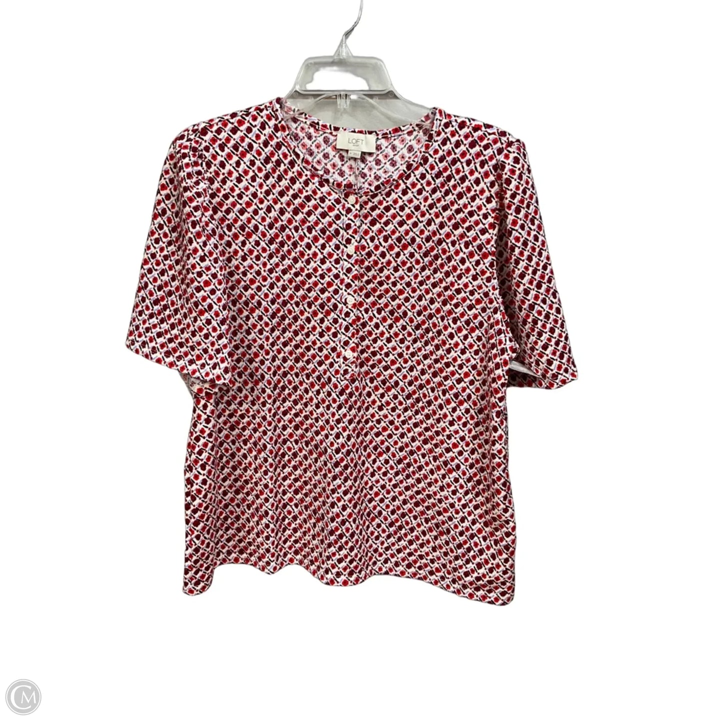 Top Short Sleeve By Loft In Floral Print, Size: M