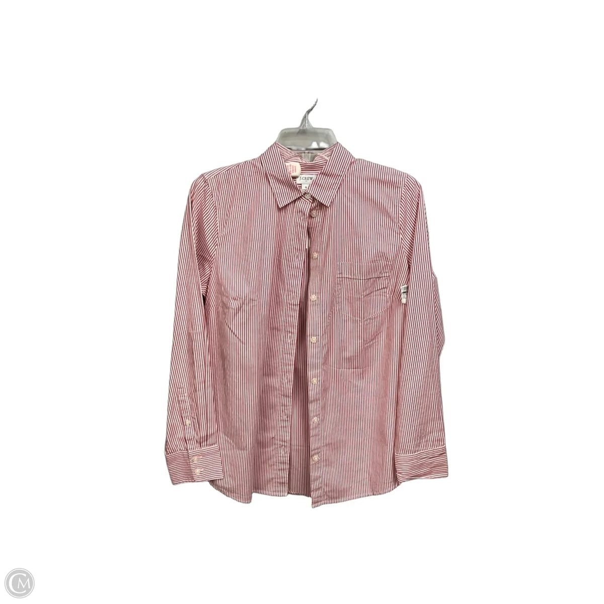 Blouse Long Sleeve By J. Crew In Striped Pattern, Size: S