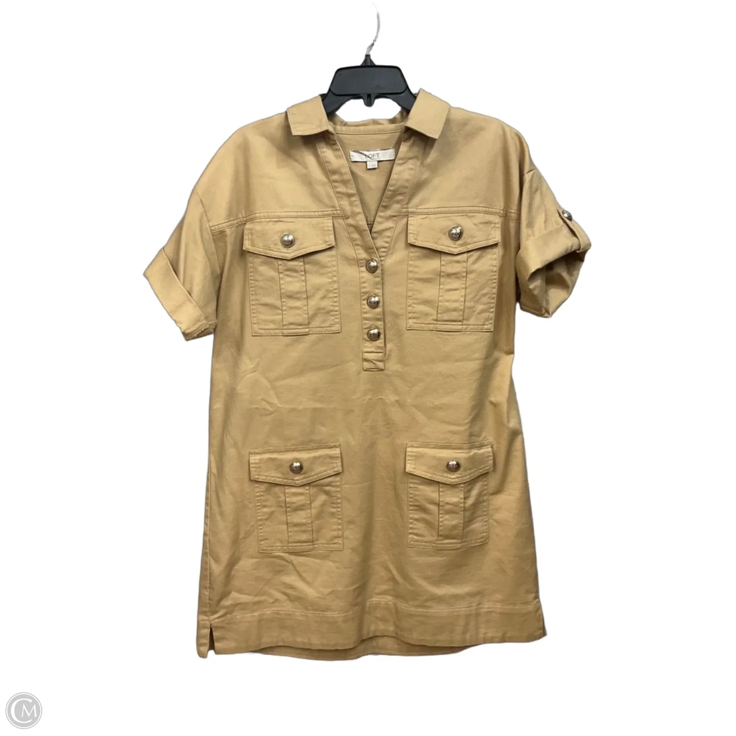 Dress Casual Short By Loft In Tan, Size: M