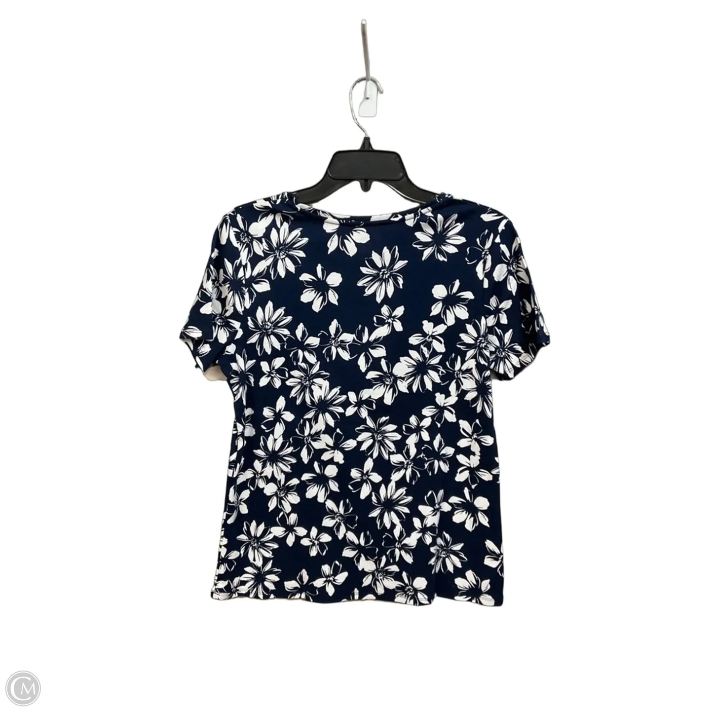 Top Short Sleeve By Croft And Barrow In Floral Print, Size: M