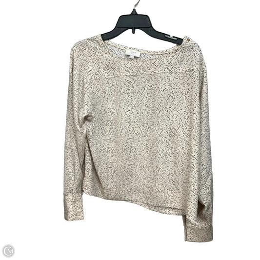 Blouse Long Sleeve By Loft In Tan, Size: M