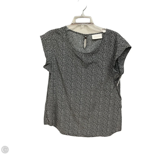 Top Sleeveless By Chicos In Black & White, Size: M