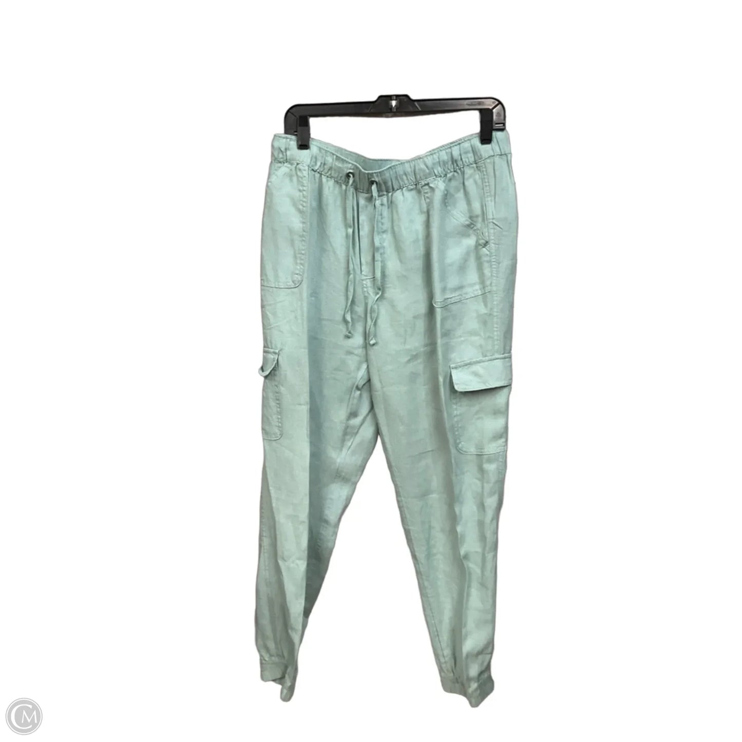 Pants Linen By Nicole Miller In Green, Size: 12