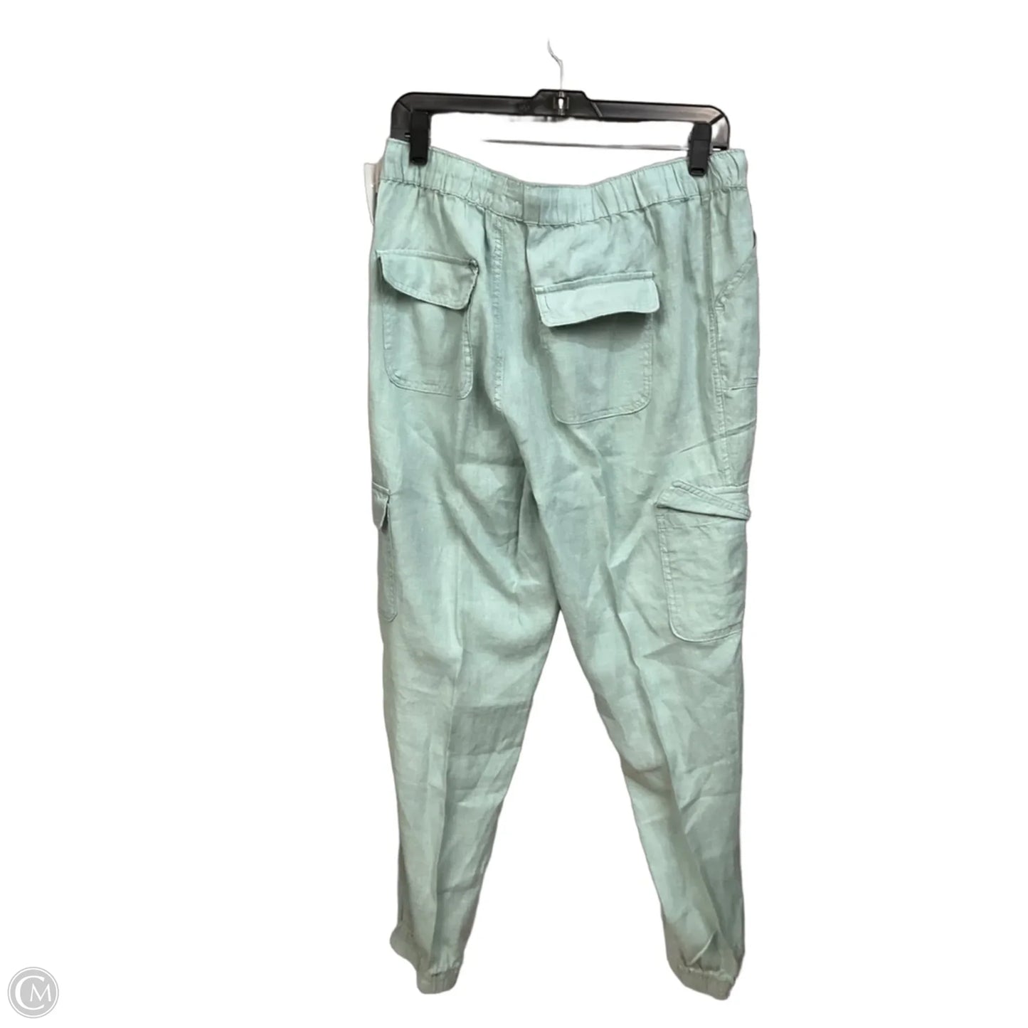 Pants Linen By Nicole Miller In Green, Size: 12
