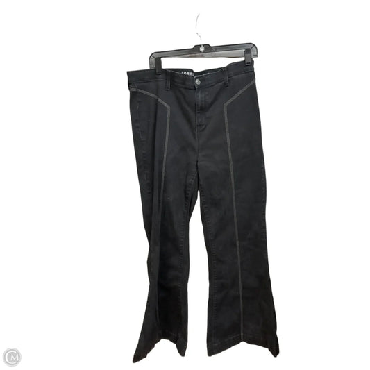 Jeans Flared By Torrid In Black Denim, Size: 18