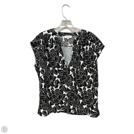 Top Sleeveless By Loft In Floral Print, Size: M