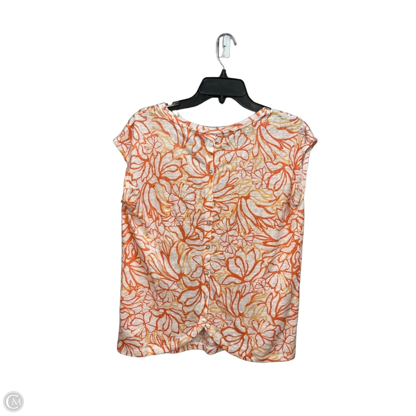 Top Short Sleeve By Clothes Mentor In Floral Print, Size: M