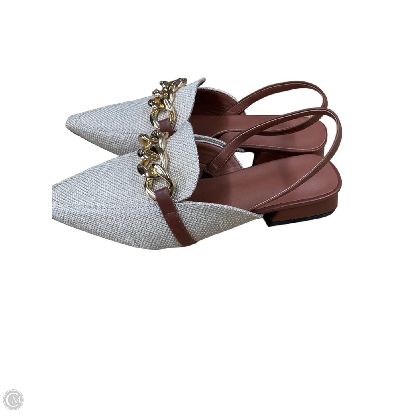 Shoes Heels Block By Clothes Mentor In Tan, Size: 6.5