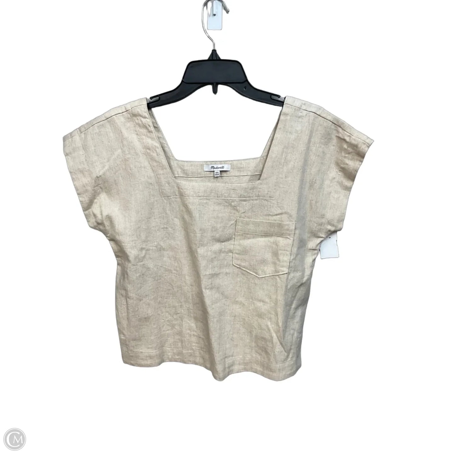 Top Short Sleeve By Madewell In Tan, Size: Xxs