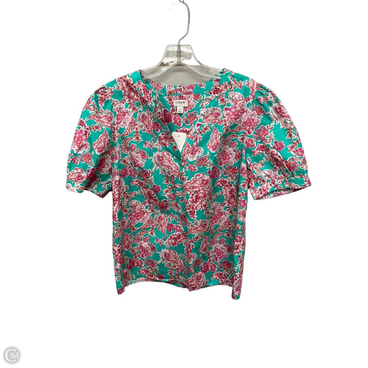 Top Short Sleeve By J. Crew In Floral Print, Size: S