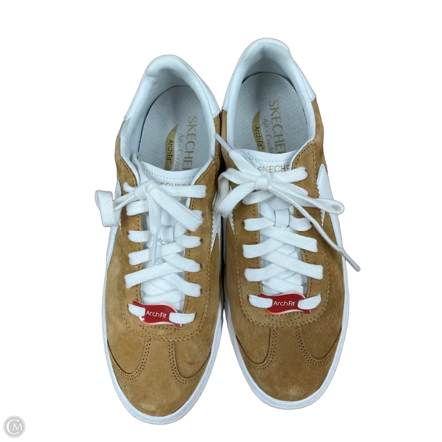 Shoes Sneakers By Skechers In Tan & White, Size: 8.5