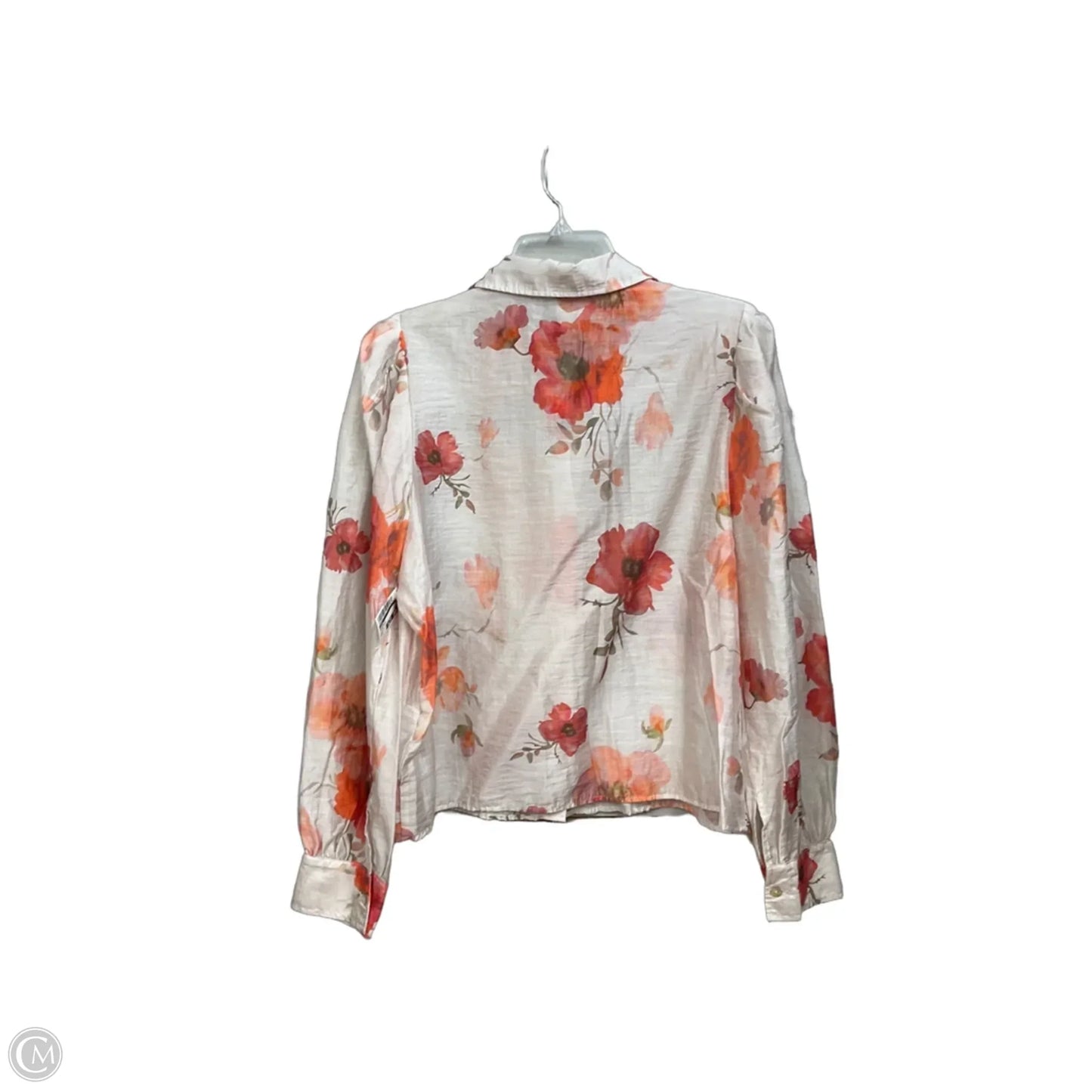 Blouse Long Sleeve By Joie In Floral Print, Size: L