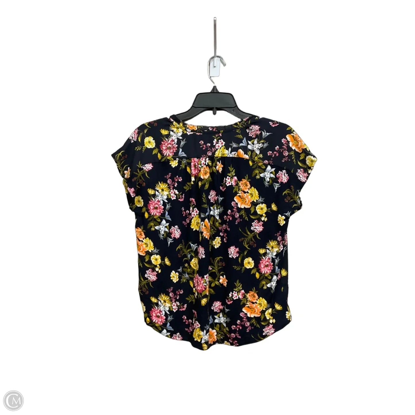 Top Short Sleeve By Loft In Floral Print, Size: Xsp