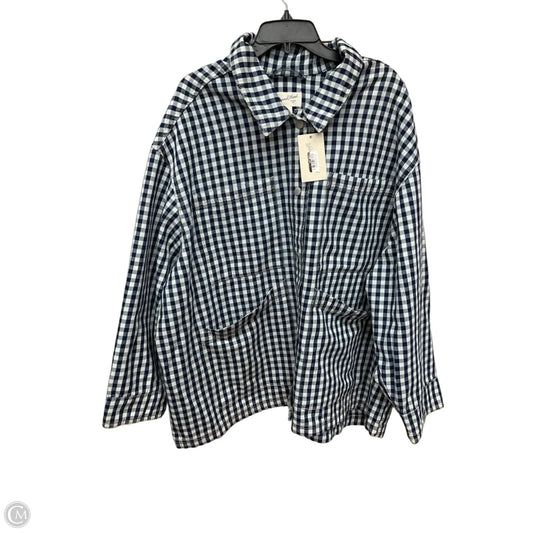 Jacket Denim By Universal Thread In Plaid Pattern, Size: 3x