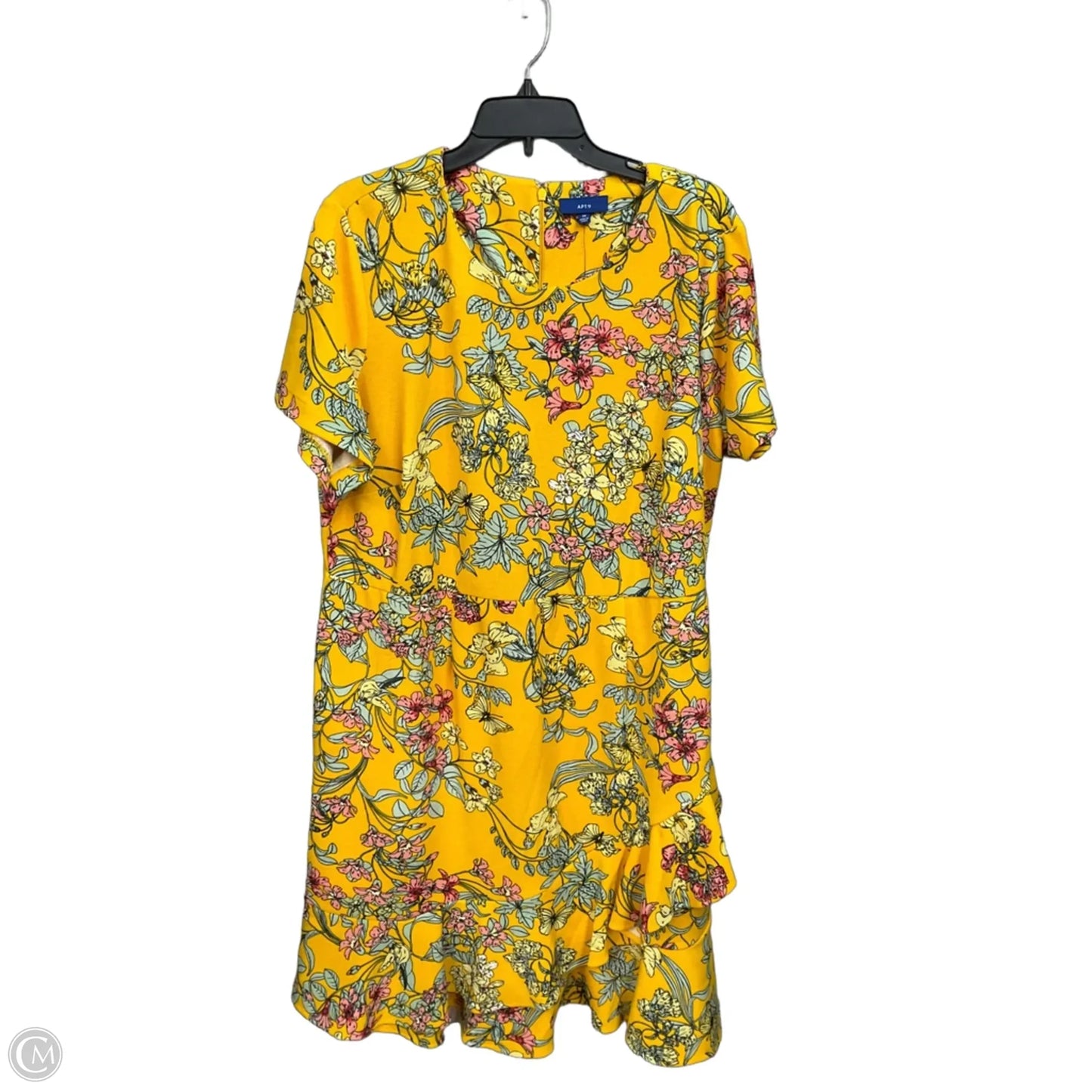 Dress Casual Midi By Apt 9 In Floral Print, Size: 2x
