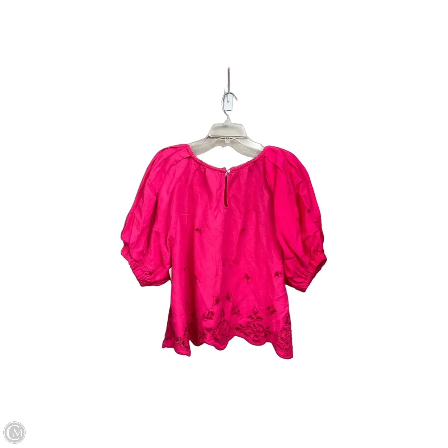 Top Short Sleeve By Anthropologie In Pink, Size: Xl