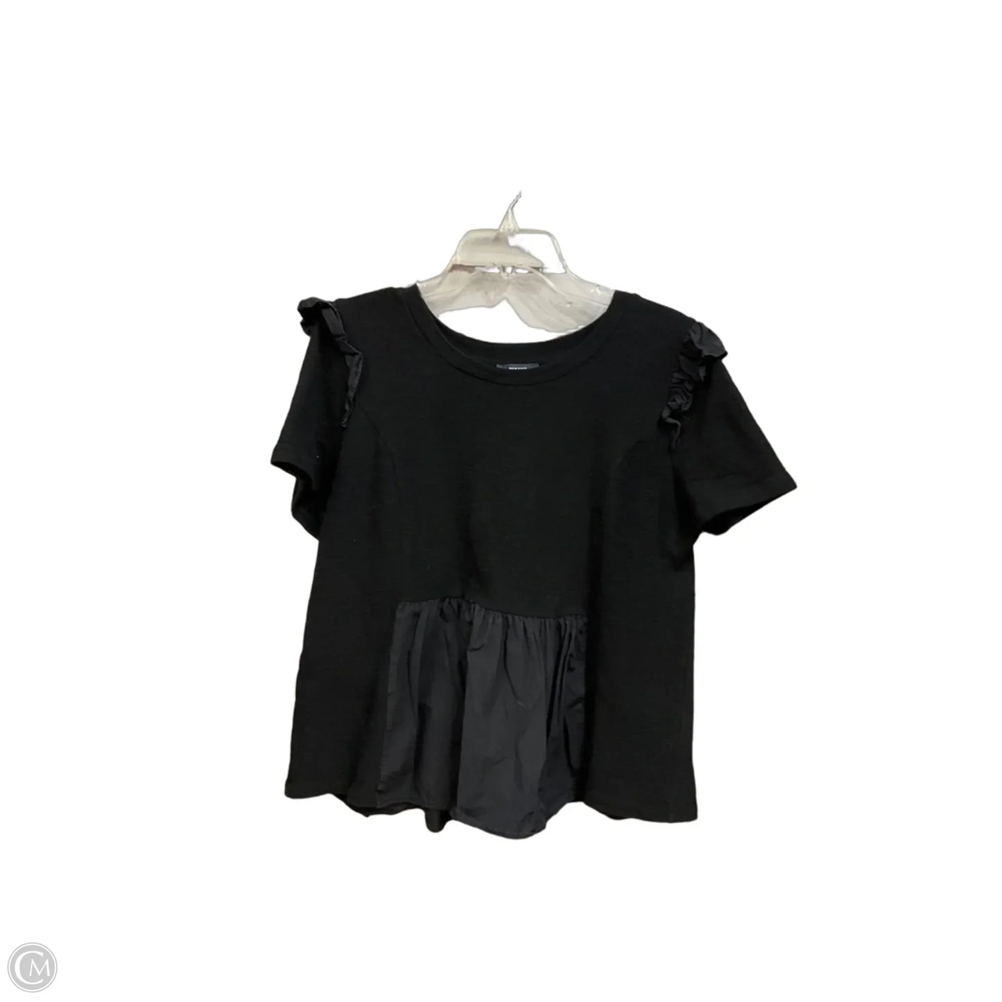 Top Short Sleeve By Maeve In Black, Size: L