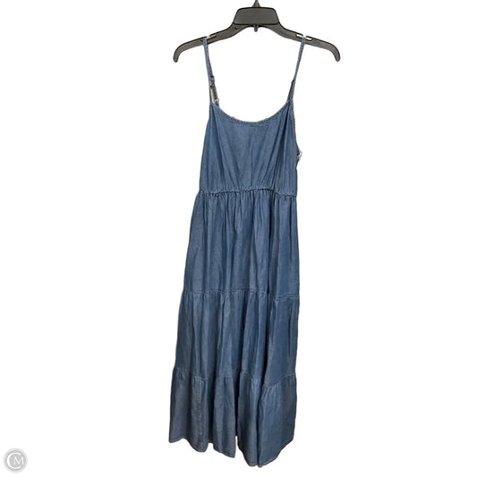 Dress Casual Midi By Time And Tru In Blue, Size: S