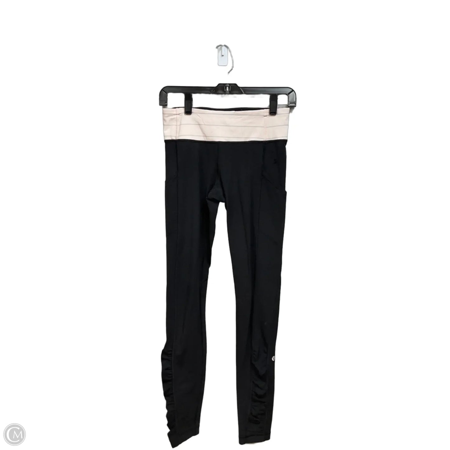 Athletic Leggings By Lululemon In Black & Pink, Size: 4