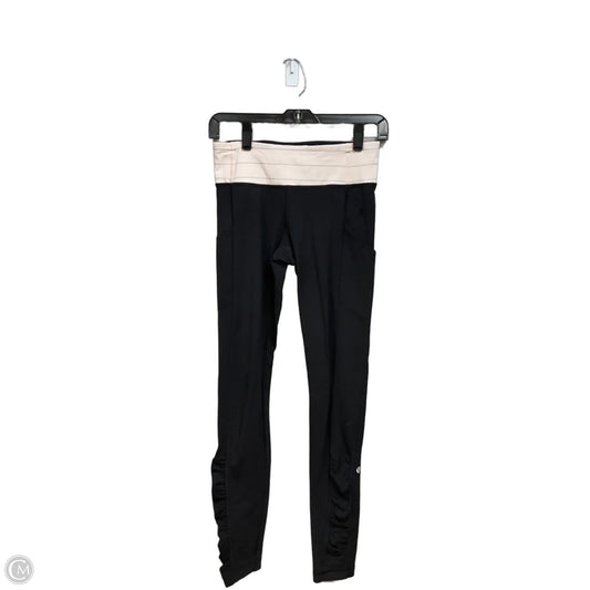 Athletic Leggings By Lululemon In Black & Pink, Size: 4