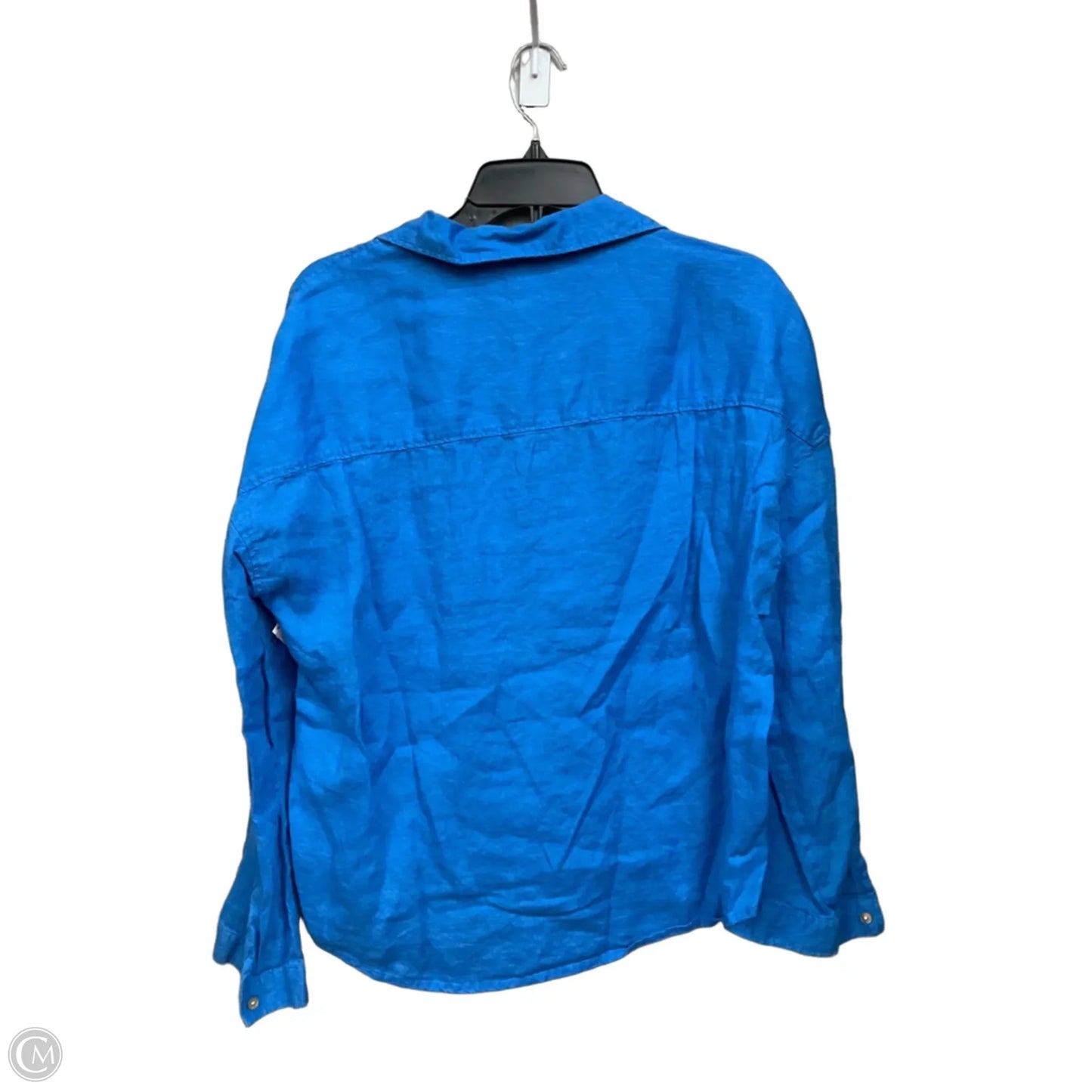 Blouse Long Sleeve By Rachel Zoe In Blue, Size: M