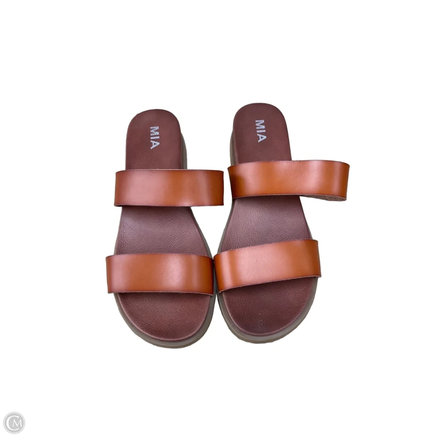 Sandals Flats By Mia In Brown, Size: 12