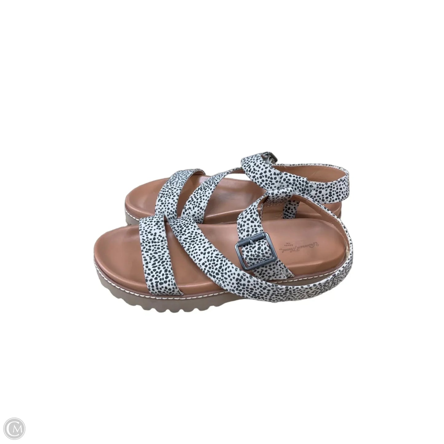 Sandals Flats By Universal Thread In Animal Print, Size: 6.5
