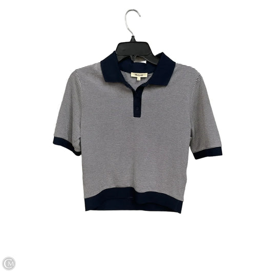 Top Short Sleeve By Madewell In Striped Pattern, Size: S