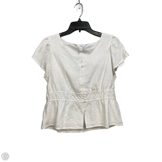 Top Short Sleeve By Time And Tru In White, Size: M