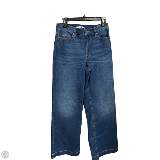 Jeans Wide Leg By Lands End In Blue Denim, Size: 8