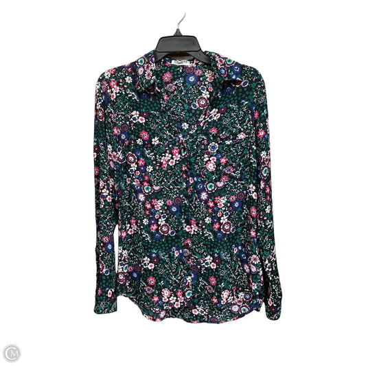 Blouse Long Sleeve By Express In Floral Print, Size: M
