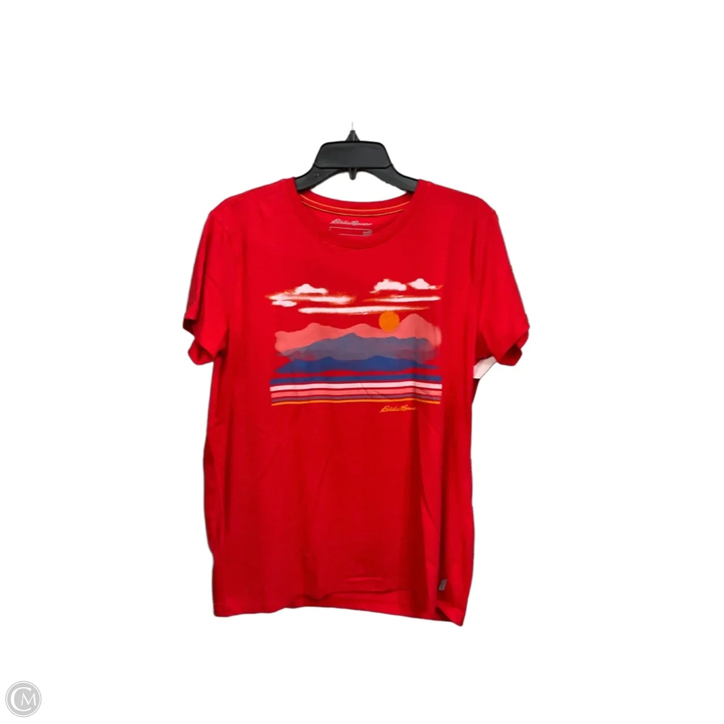 Top Short Sleeve By Eddie Bauer In Red, Size: M