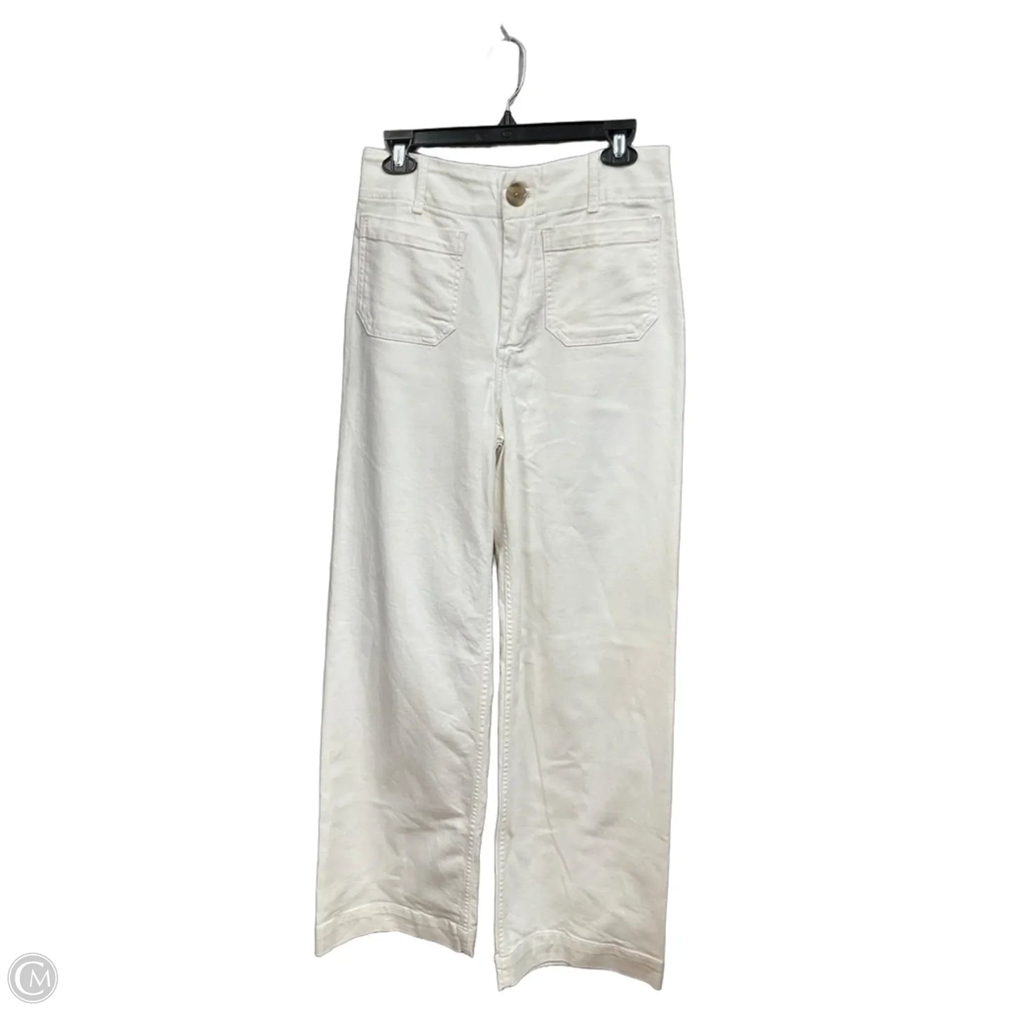 Jeans Wide Leg By Maeve In White Denim, Size: 6l