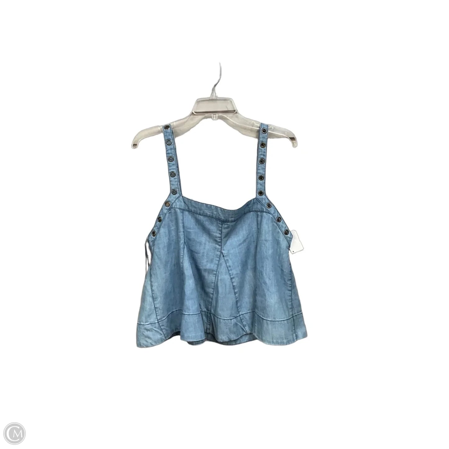 Top Sleeveless By Free People In Blue Denim, Size: M