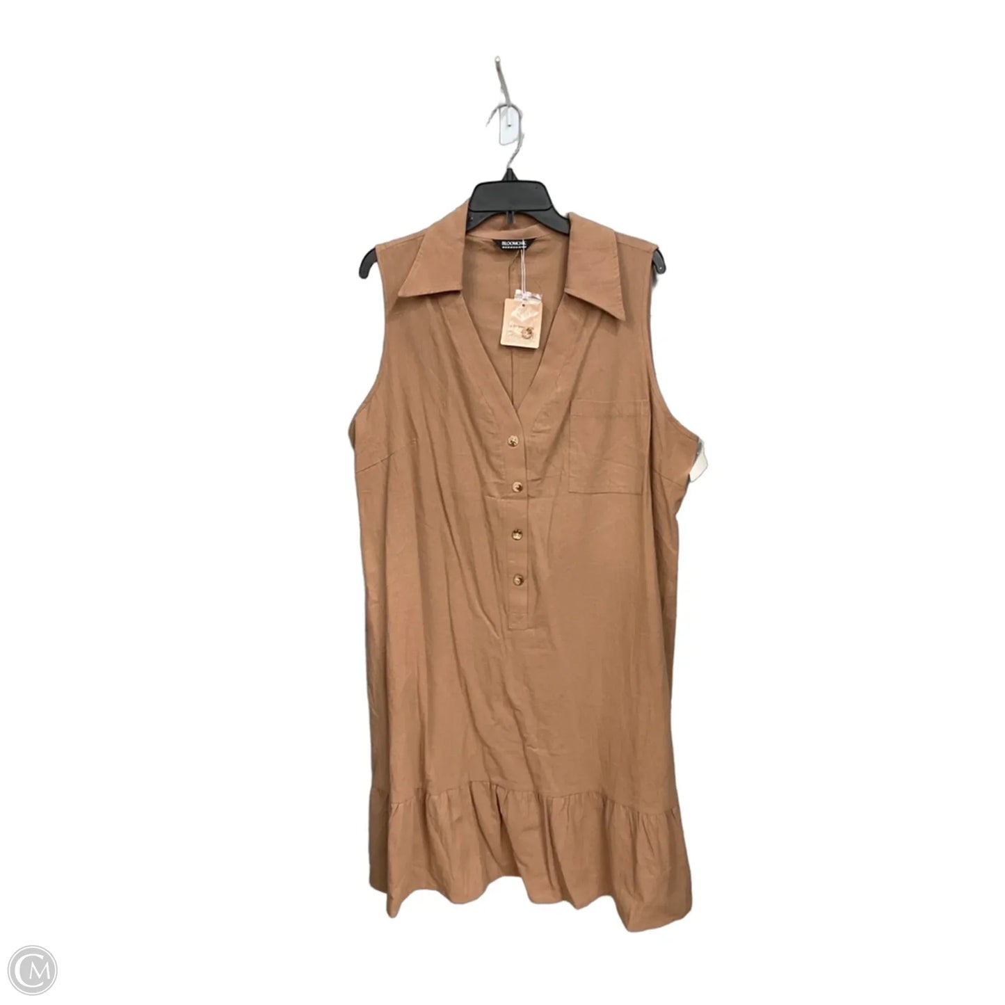 Dress Casual Short By Bloomchic In Tan, Size: 1x