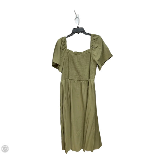 Dress Casual Midi By Bloomchic In Green, Size: 1x