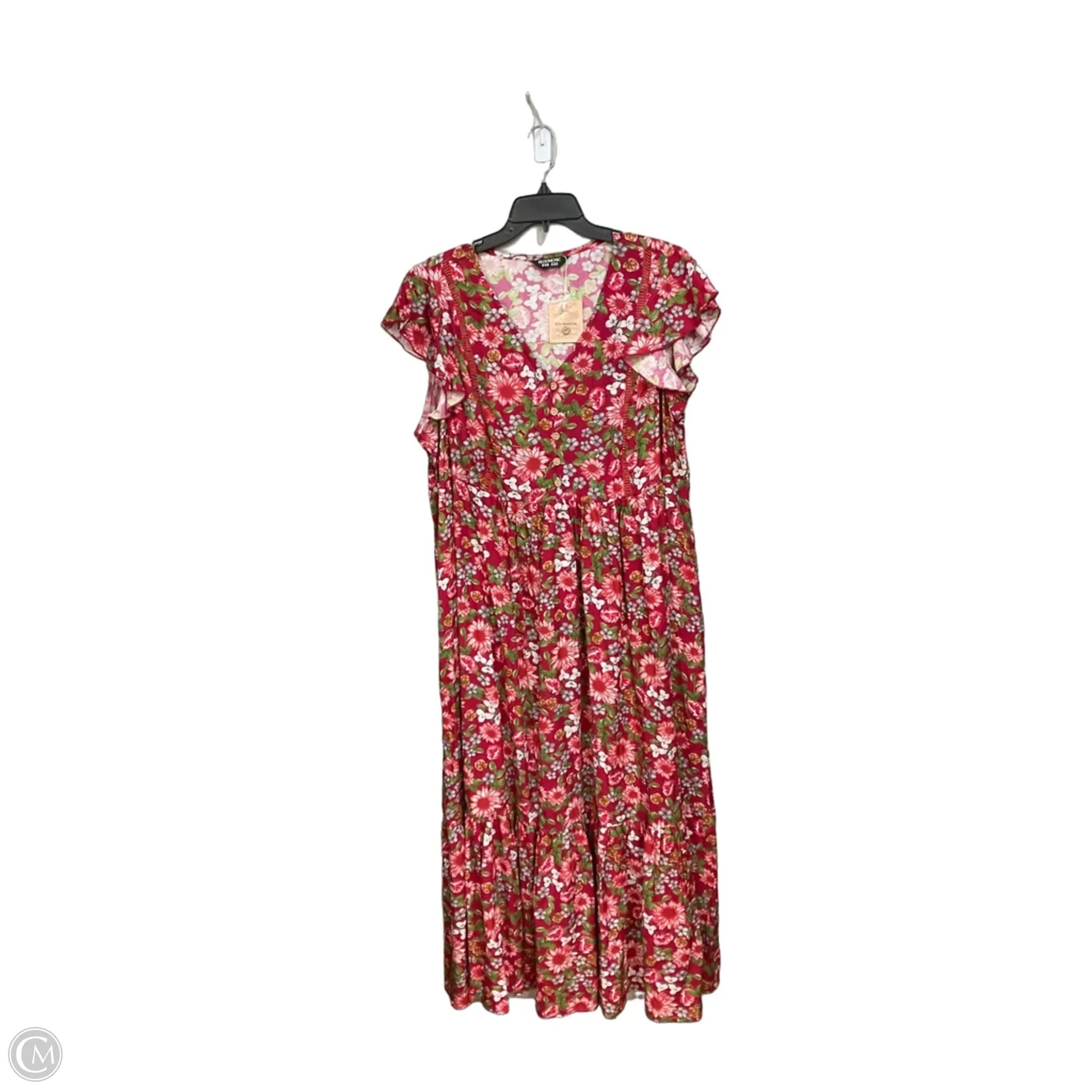 Dress Casual Maxi By Bloomchic In Floral Print, Size: 1x