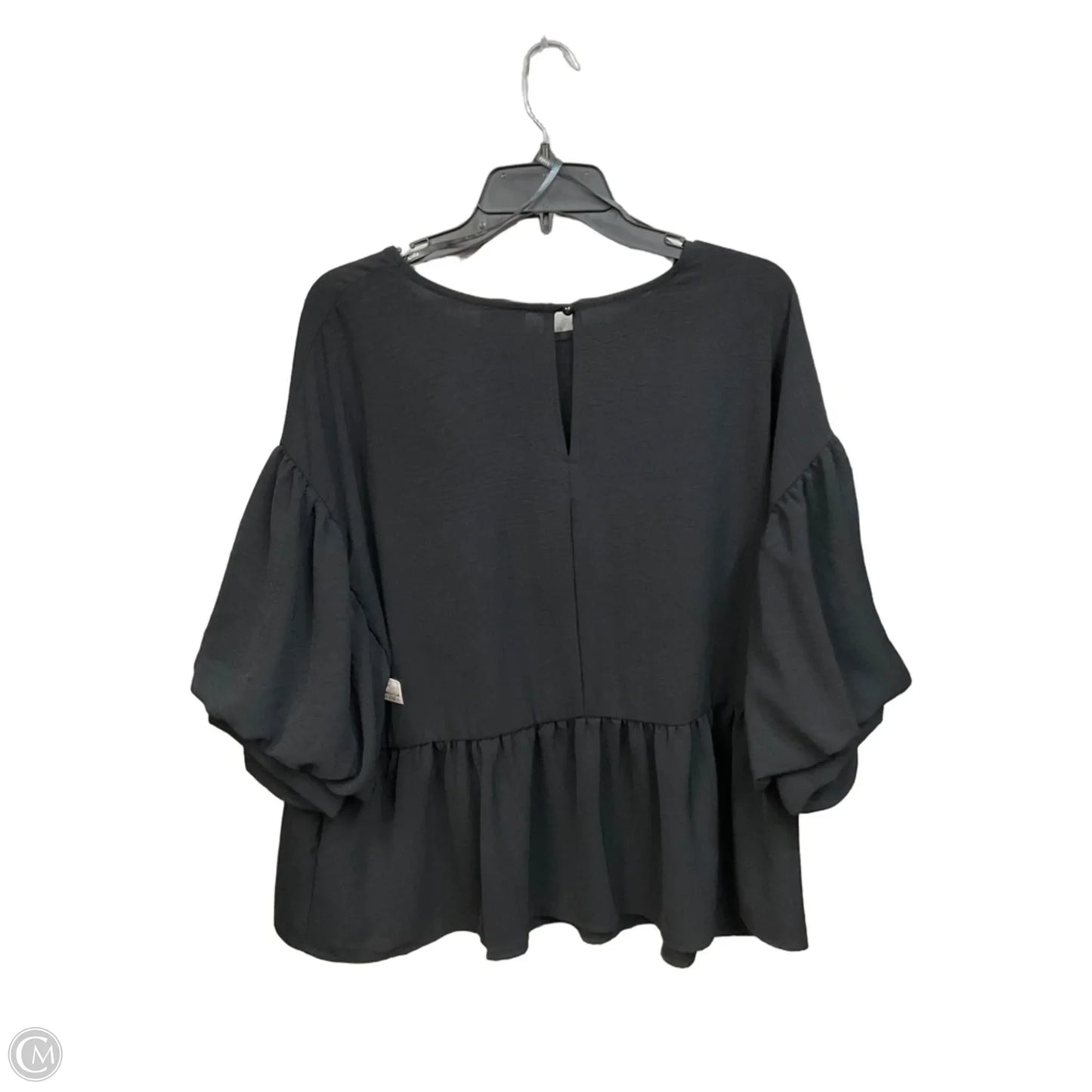 Top Short Sleeve By Arula In Black, Size: 1x
